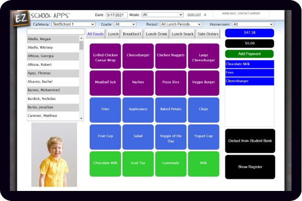 screenshot of EZ School Apps